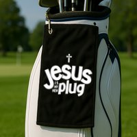 Jesus Is My New Plug Funny Christian Convert Golf Towel