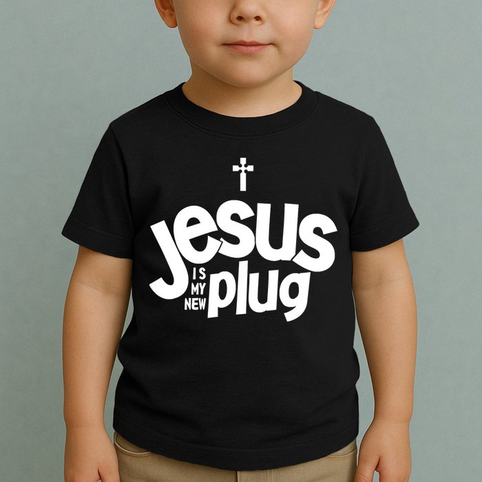 Jesus Is My New Plug Funny Christian Convert Toddler T-Shirt