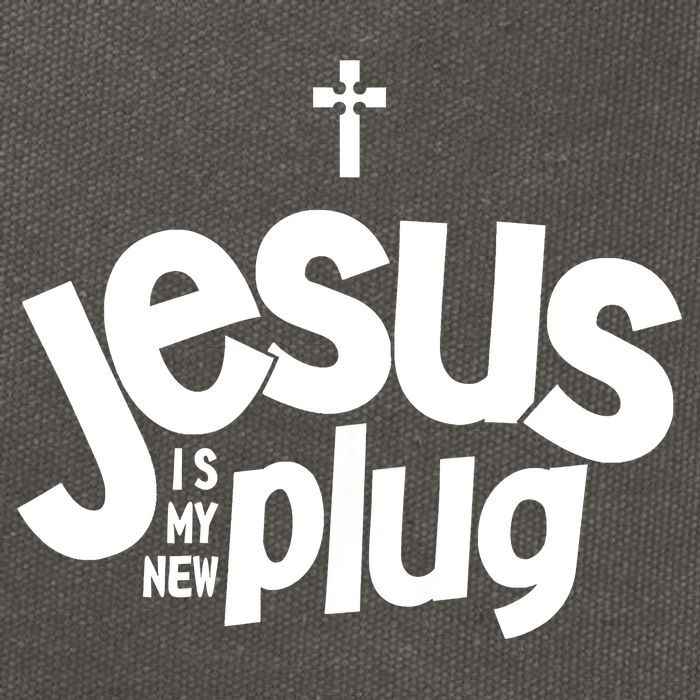 Jesus Is My New Plug Funny Christian Convert Cotton Canvas Backpack