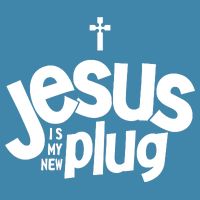 Jesus Is My New Plug Funny Christian Convert V-Neck T-Shirt