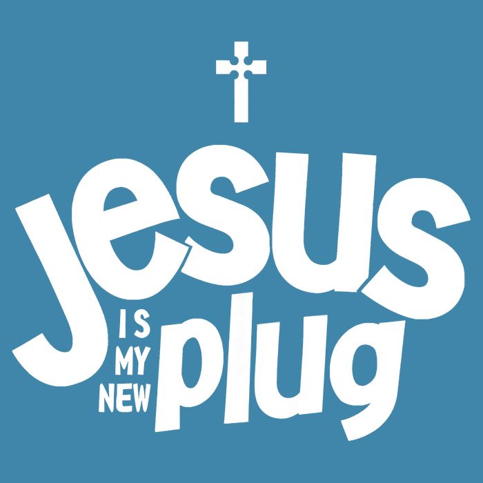 Jesus Is My New Plug Funny Christian Convert V-Neck T-Shirt