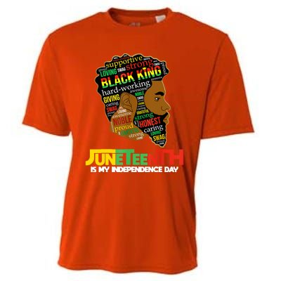 Juneteenth Is My Independence Day Black King Fathers Day Men Cooling Performance Crew T-Shirt