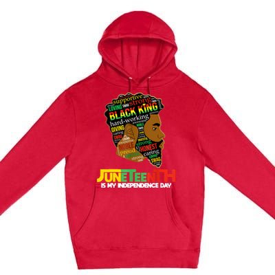 Juneteenth Is My Independence Day Black King Fathers Day Men Premium Pullover Hoodie