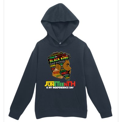 Juneteenth Is My Independence Day Black King Fathers Day Men Urban Pullover Hoodie