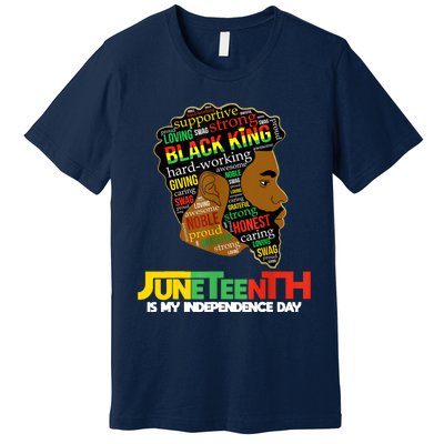 Juneteenth Is My Independence Day Black King Fathers Day Men Premium T-Shirt