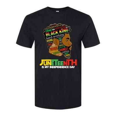 Juneteenth Is My Independence Day Black King Fathers Day Men Softstyle CVC T-Shirt