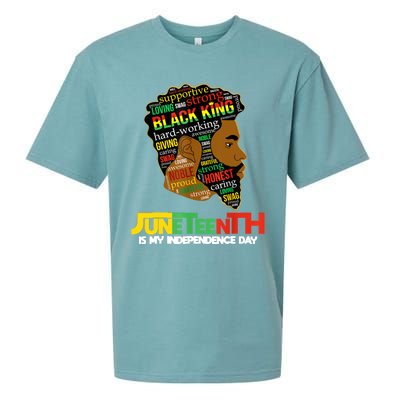 Juneteenth Is My Independence Day Black King Fathers Day Men Sueded Cloud Jersey T-Shirt