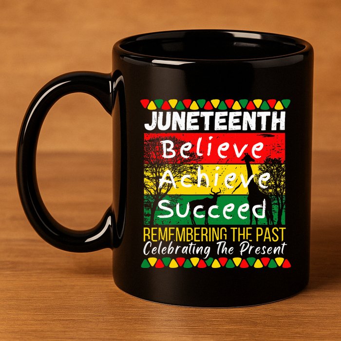 Juneteenth Is My Independence Day Black Pride Melanin 11oz C Handle Ceramic Mug