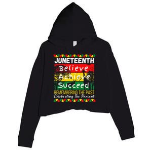 Juneteenth Is My Independence Day Black Pride Melanin Crop Fleece Hoodie