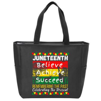 Juneteenth Is My Independence Day Black Pride Melanin Zip Tote Bag