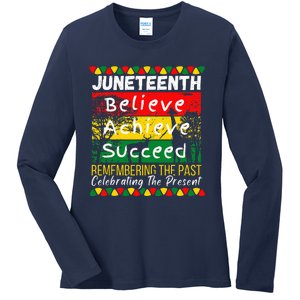 Juneteenth Is My Independence Day Black Pride Melanin Ladies Long Sleeve Shirt