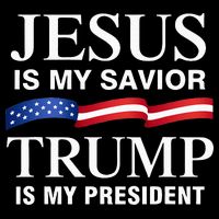 Jesus Is My Savior Trump Is My President Stripe Pom Pom Beanie