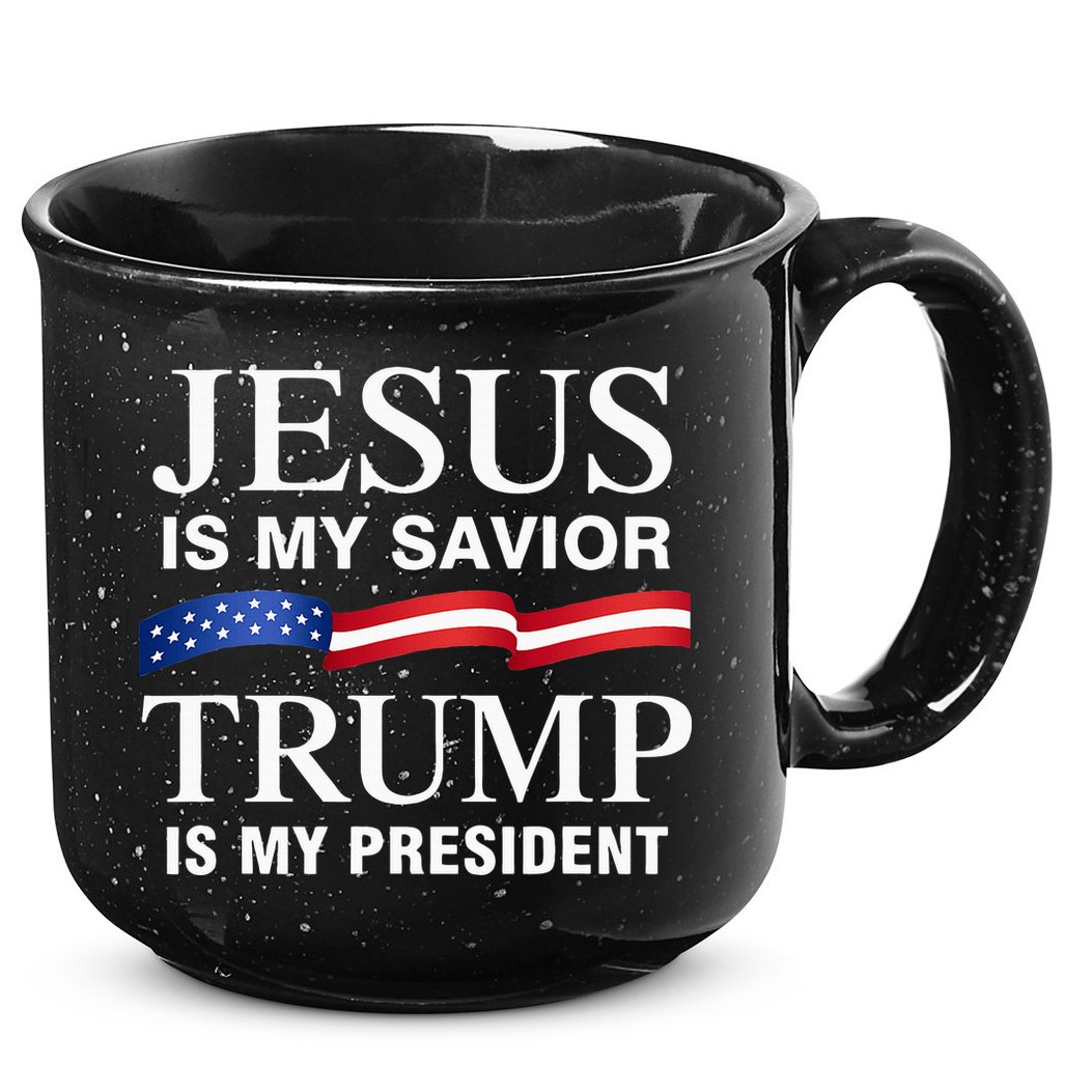 Jesus Is My Savior Trump Is My President 15oz Campfire Ceramic Mug