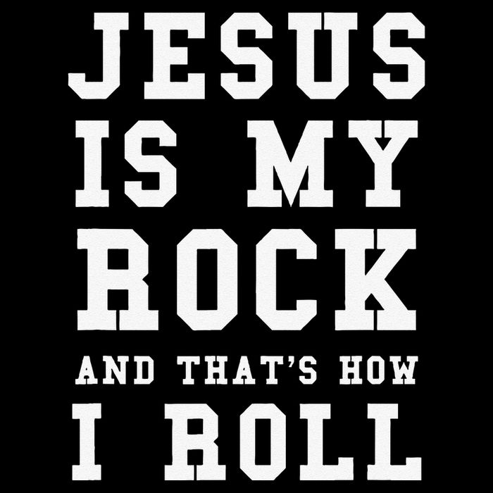 Jesus Is My Rock And Thats How I Roll Funny Religious 16 in Basic Backpack