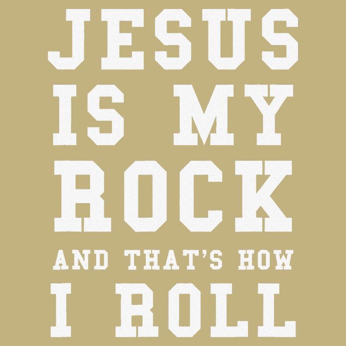 Jesus Is My Rock And Thats How I Roll Funny Religious Magnet