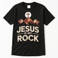Jesus Is My Rock Biblical Christian Faith Tall T-Shirt