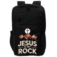 Jesus Is My Rock Biblical Christian Faith Impact Tech Backpack