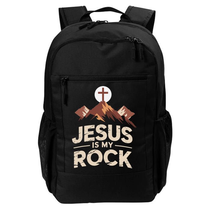 Jesus Is My Rock Biblical Christian Faith Backpack