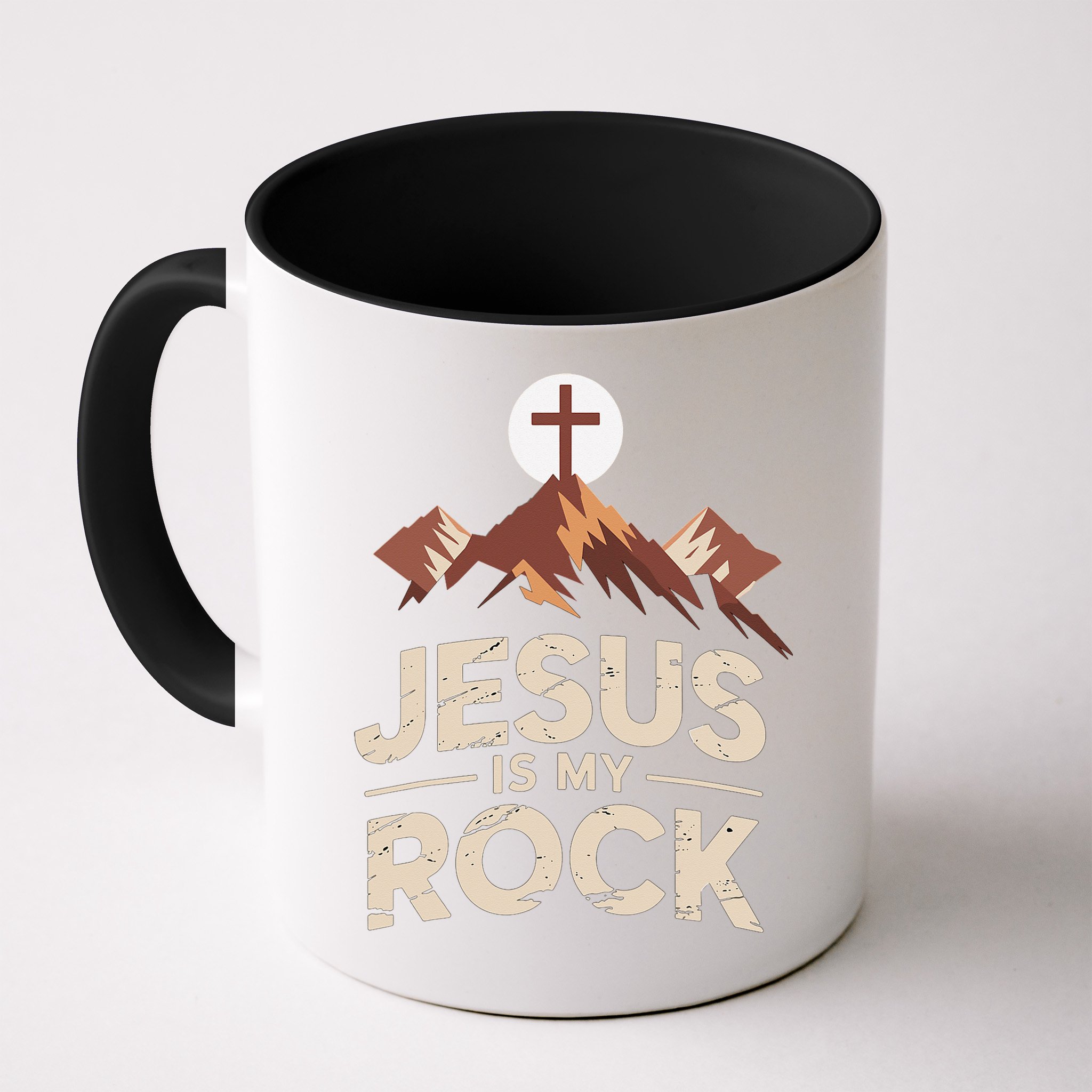 Jesus Is My Rock Biblical Christian Faith Mug