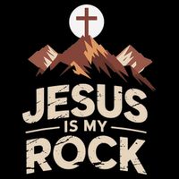 Jesus Is My Rock Biblical Christian Faith Drawstring Bag