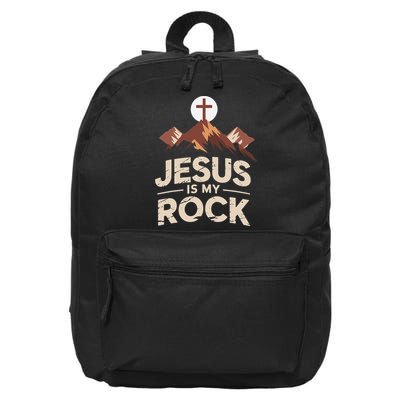 Jesus Is My Rock Biblical Christian Faith 16 in Basic Backpack