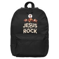 Jesus Is My Rock Biblical Christian Faith 16 in Basic Backpack