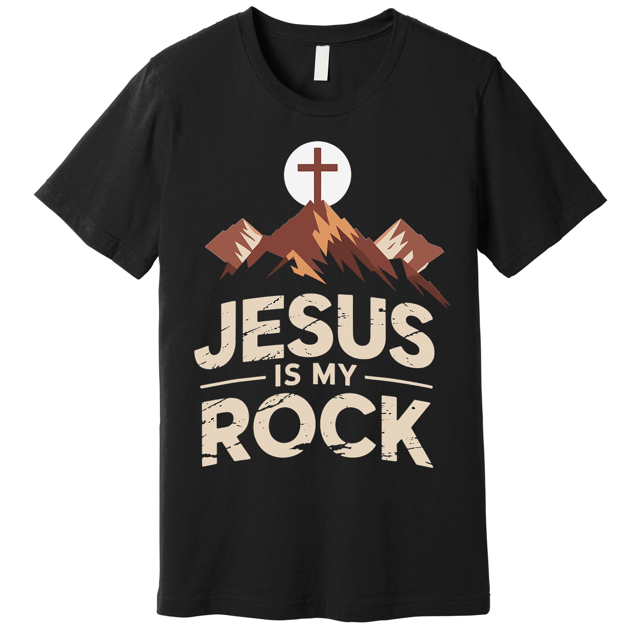 Jesus Is My Rock Biblical Christian Faith Premium T-Shirt