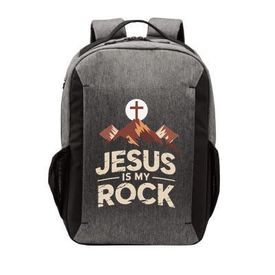 Jesus Is My Rock Biblical Christian Faith Vector Backpack