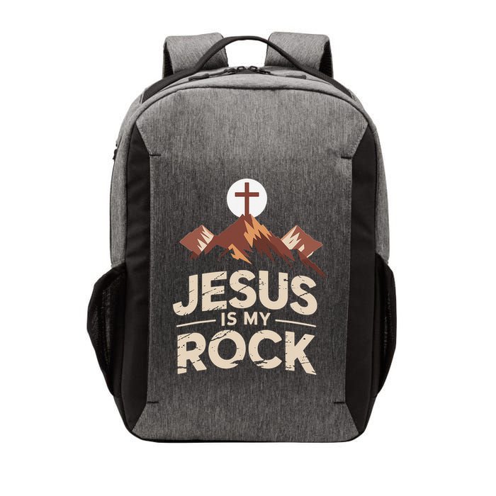 Jesus Is My Rock Biblical Christian Faith Vector Backpack