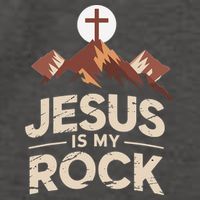 Jesus Is My Rock Biblical Christian Faith Vector Backpack