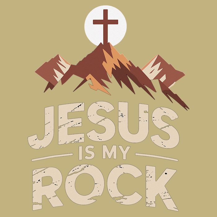 Jesus Is My Rock Biblical Christian Faith Cooling Performance Crew T-Shirt