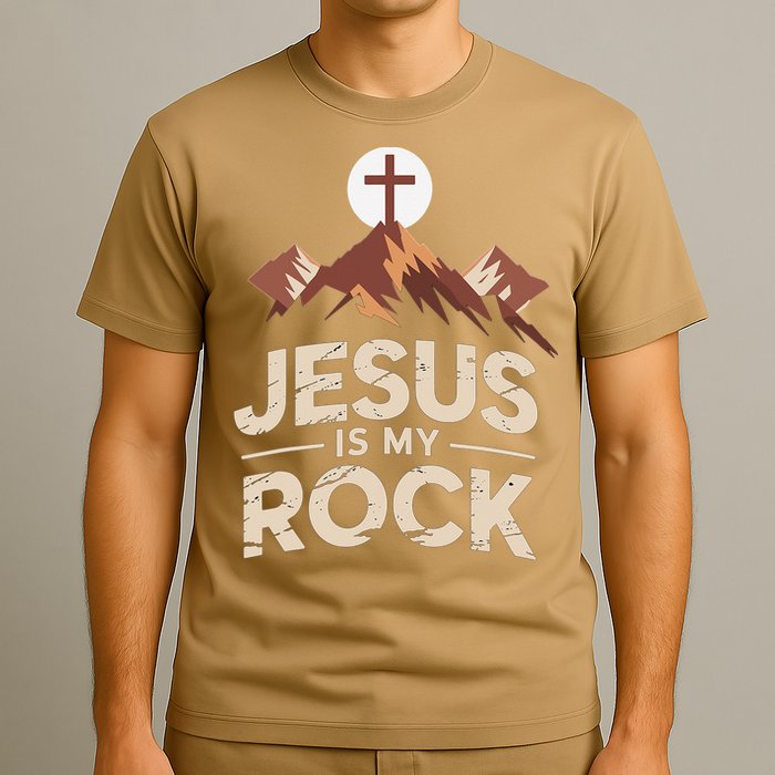 Jesus Is My Rock Biblical Christian Faith T-Shirt