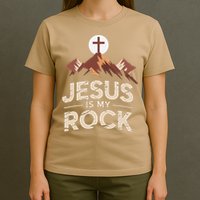 Jesus Is My Rock Biblical Christian Faith T-Shirt