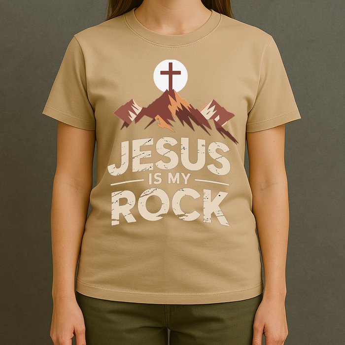 Jesus Is My Rock Biblical Christian Faith T-Shirt
