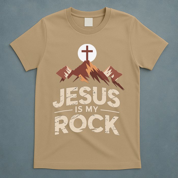 Jesus Is My Rock Biblical Christian Faith T-Shirt