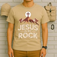 Jesus Is My Rock Biblical Christian Faith T-Shirt