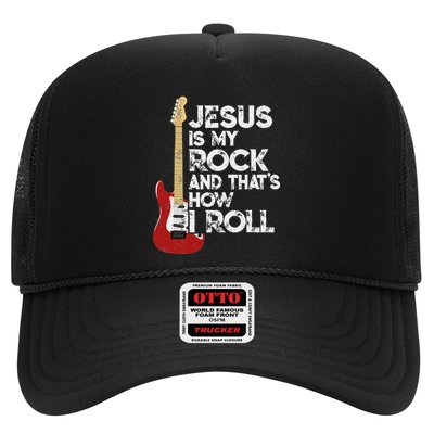 Jesus Is My Rock And That Is How I Roll Guitar Christian Hat