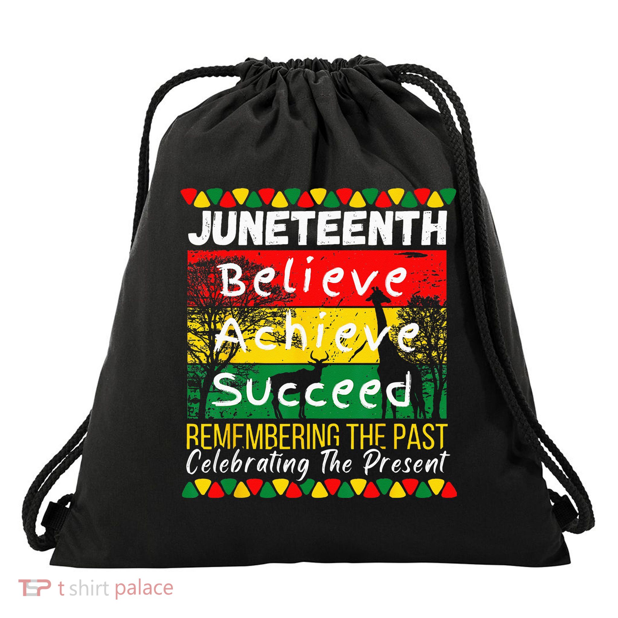 Juneteenth Is My Independence Day Black Pride Melanin Drawstring Bag