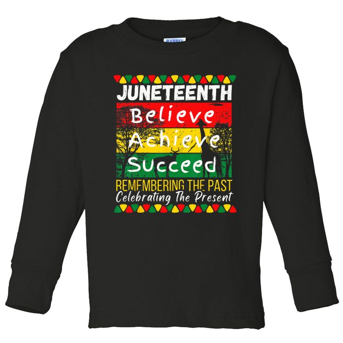 Juneteenth Is My Independence Day Black Pride Melanin Toddler Long Sleeve Shirt