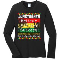 Juneteenth Is My Independence Day Black Pride Melanin Ladies Long Sleeve Shirt