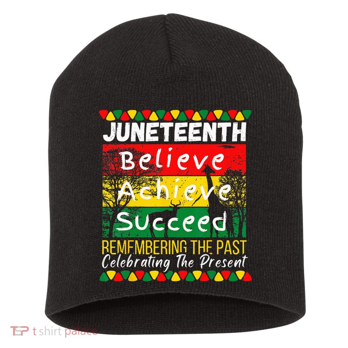 Juneteenth Is My Independence Day Black Pride Melanin Short Acrylic Beanie