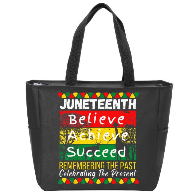 Juneteenth Is My Independence Day Black Pride Melanin Zip Tote Bag
