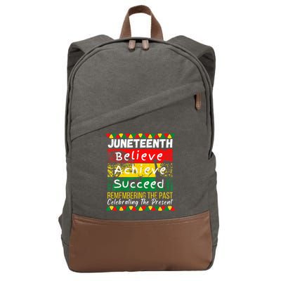 Juneteenth Is My Independence Day Black Pride Melanin Cotton Canvas Backpack