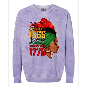 Juneteenth Is My Independence Day Wo Black Pride Colorblast Crewneck Sweatshirt