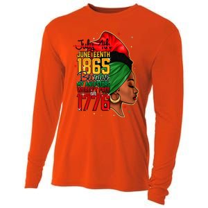 Juneteenth Is My Independence Day Wo Black Pride Cooling Performance Long Sleeve Crew