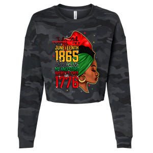 Juneteenth Is My Independence Day Wo Black Pride Cropped Pullover Crew