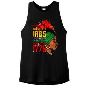 Juneteenth Is My Independence Day Wo Black Pride Ladies PosiCharge Tri-Blend Wicking Tank