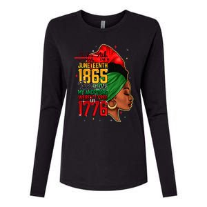 Juneteenth Is My Independence Day Wo Black Pride Womens Cotton Relaxed Long Sleeve T-Shirt