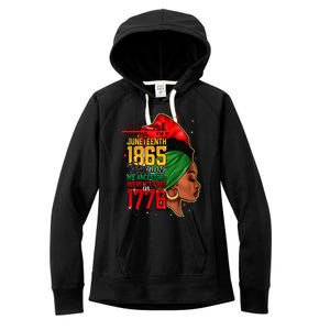 Juneteenth Is My Independence Day Wo Black Pride Women's Fleece Hoodie