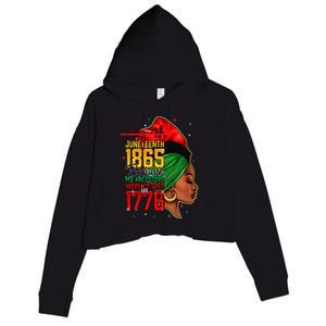 Juneteenth Is My Independence Day Wo Black Pride Crop Fleece Hoodie